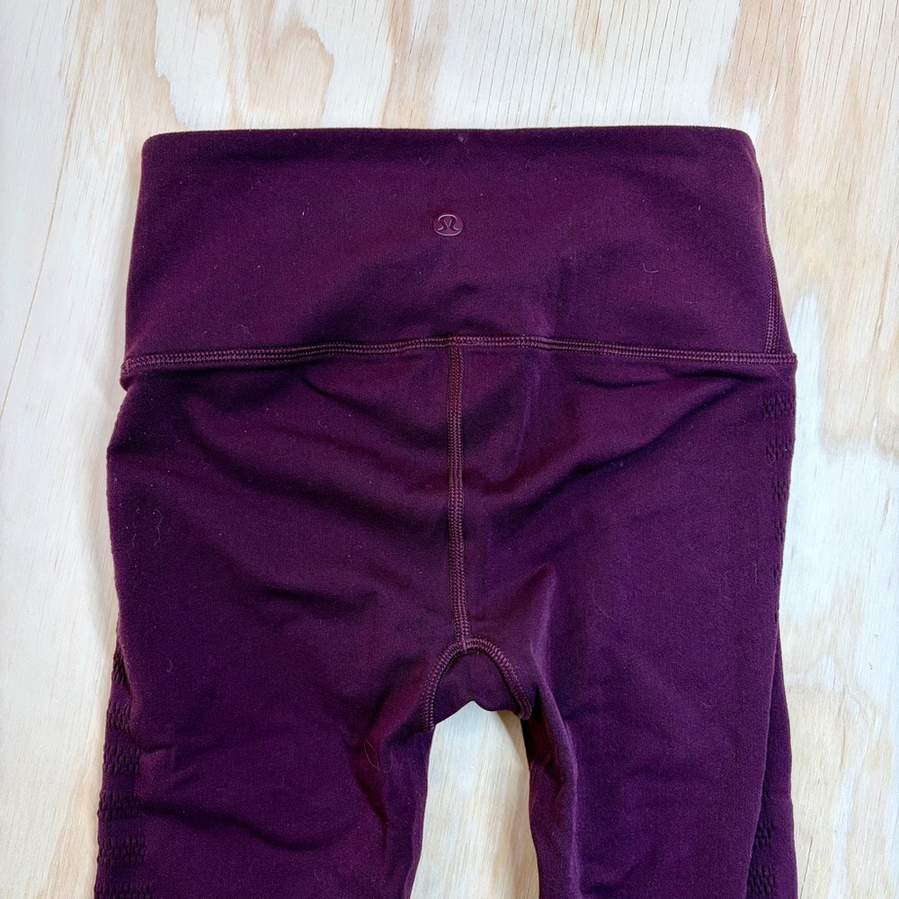 Lululemon 25" Reveal 7/8 Tight Stripes Dark Adobe 4 - Picture 6 of 13